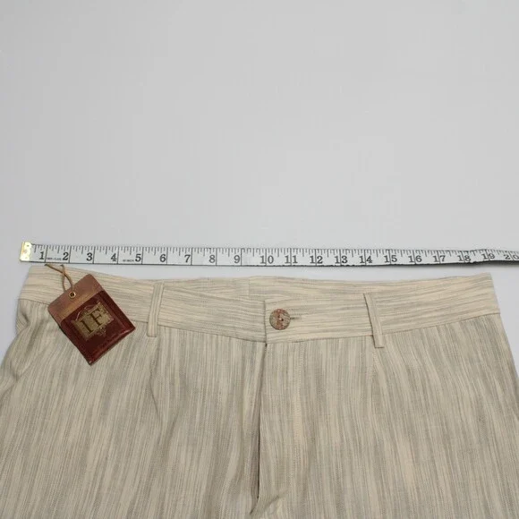 Italo Ferretti NWT Chino / Bermuda Shorts Size XL Beige Melange Cotton & Linen